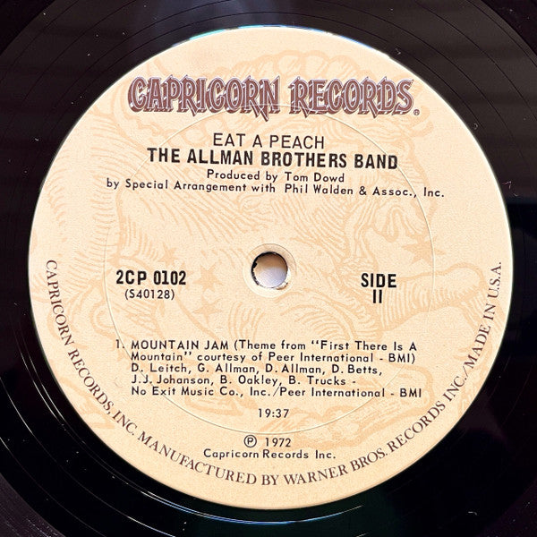 The Allman Brothers Band : Eat A Peach (2xLP, Album, RE, Com)