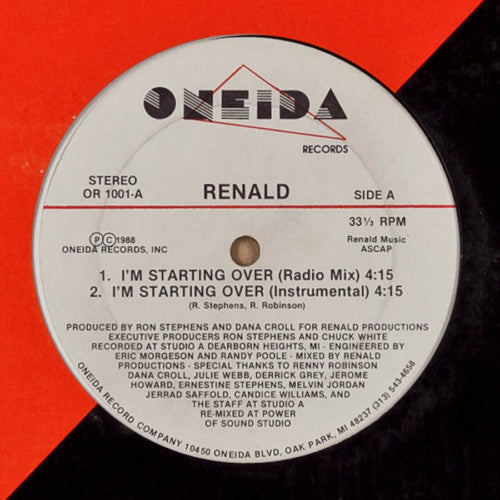 Renald : I'm Starting Over (12")