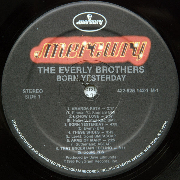 Everly Brothers : Born Yesterday (LP, Album, Hau)