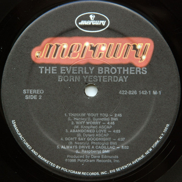 Everly Brothers : Born Yesterday (LP, Album, Hau)