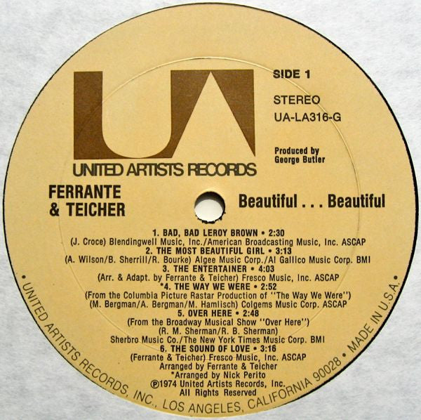 Ferrante & Teicher : ...Beautiful...Beautiful (LP, Album)