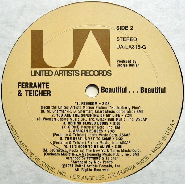 Ferrante & Teicher : ...Beautiful...Beautiful (LP, Album)