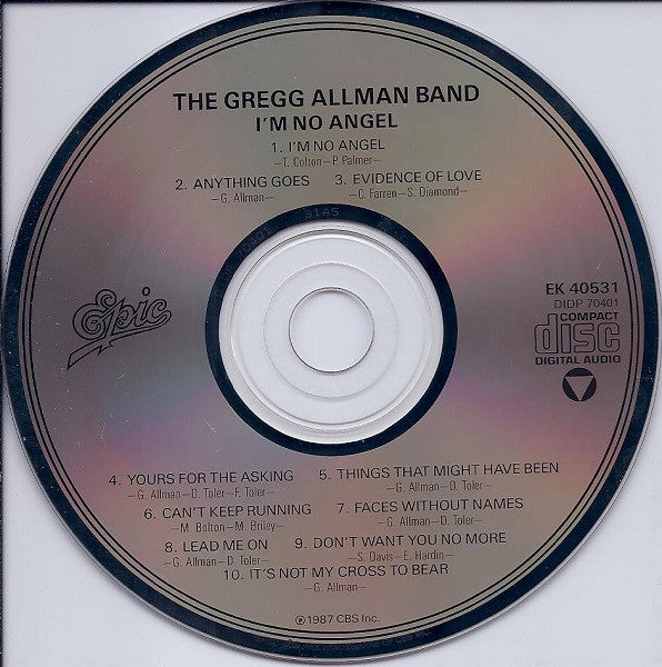 The Gregg Allman Band : I'm No Angel (CD, Album)