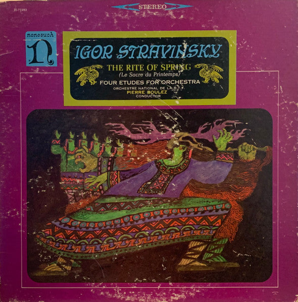 Igor Stravinsky - Pierre Boulez, Orchestre National De La R.T.F.* : The Rite Of Spring (Le Sacre du Printemps) (LP, Album, RE)