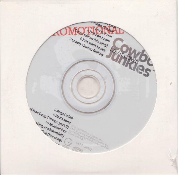 Cowboy Junkies : Lay It Down (CD, Album, Promo)