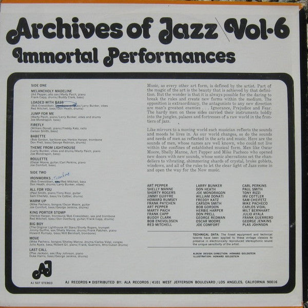 Various : Archives Of Jazz Vol 6 (LP, Comp)