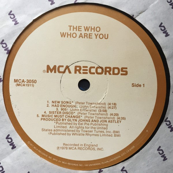 The Who : Who Are You (LP, Album, RE, Pin)