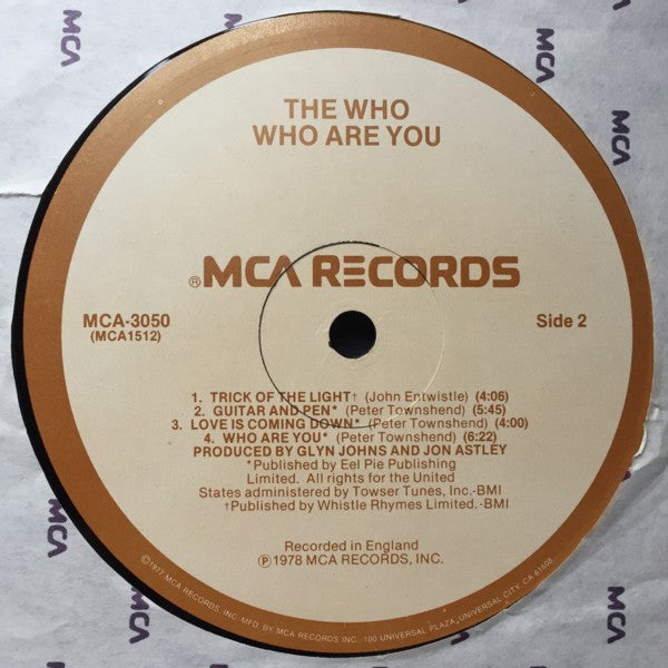 The Who : Who Are You (LP, Album, RE, Pin)