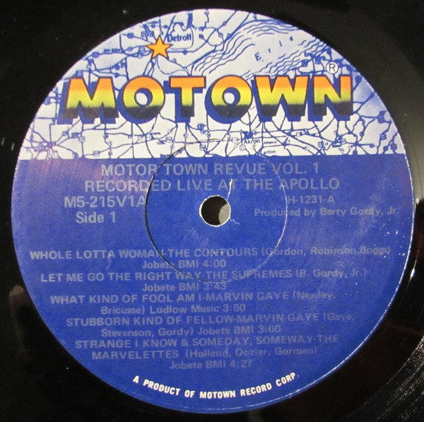 Various : Motor Town Revue Vol. 1 - Recorded Live At The Apollo (LP, Comp)