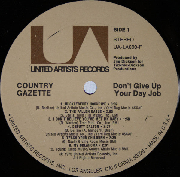 Country Gazette : Don't Give Up Your Day Job (LP, Album)