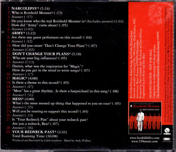 Ben Folds Five : Truth & Rumors With Ben Folds Five (CD, Promo)
