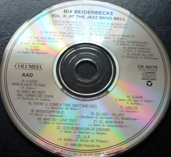 Bix Beiderbecke : Volume 2 - At The Jazz Band Ball (CD, Comp, Mono, RM)