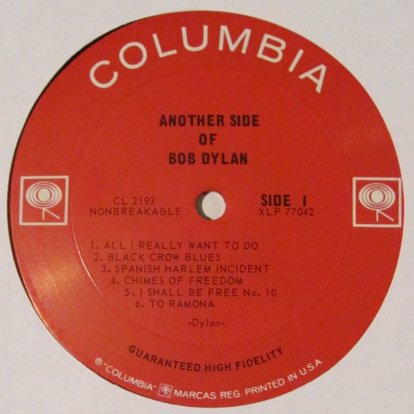 Bob Dylan : Another Side Of Bob Dylan (LP, Album, Mono, Ter)