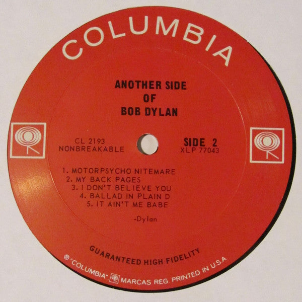 Bob Dylan : Another Side Of Bob Dylan (LP, Album, Mono, Ter)