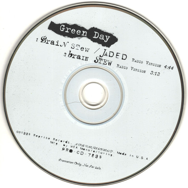 Green Day : Brain Stew / Jaded (CD, Single, Promo)