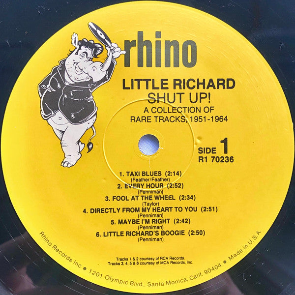 Little Richard : Shut Up! (A Collection Of Rare Tracks, 1951-1964) (LP, Comp)