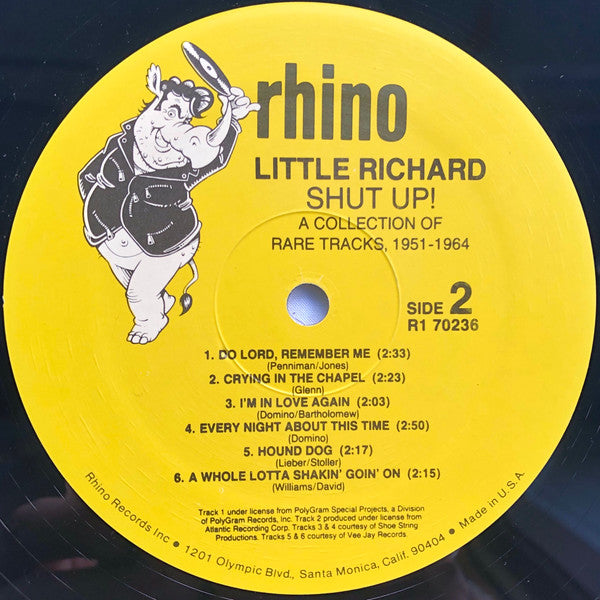 Little Richard : Shut Up! (A Collection Of Rare Tracks, 1951-1964) (LP, Comp)