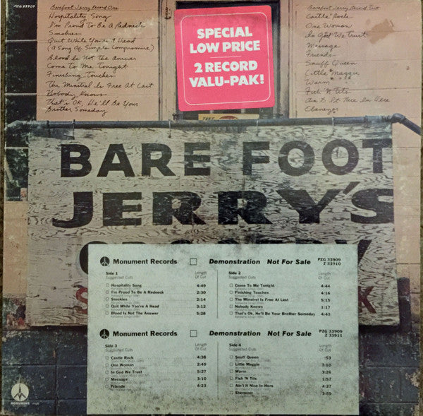 Barefoot Jerry : Barefoot Jerry's Grocery (2xLP, Album, Comp, Promo, Ter)