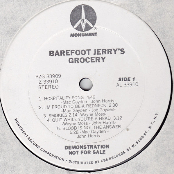 Barefoot Jerry : Barefoot Jerry's Grocery (2xLP, Album, Comp, Promo, Ter)