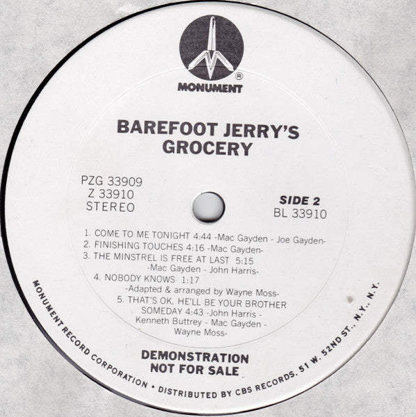 Barefoot Jerry : Barefoot Jerry's Grocery (2xLP, Album, Comp, Promo, Ter)