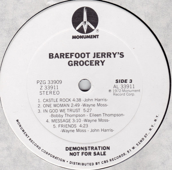 Barefoot Jerry : Barefoot Jerry's Grocery (2xLP, Album, Comp, Promo, Ter)
