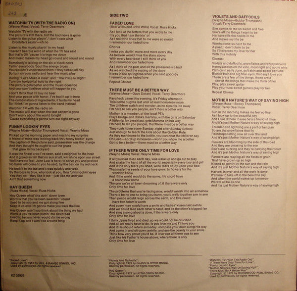 Barefoot Jerry : Watchin' TV (LP, Album, Ter)