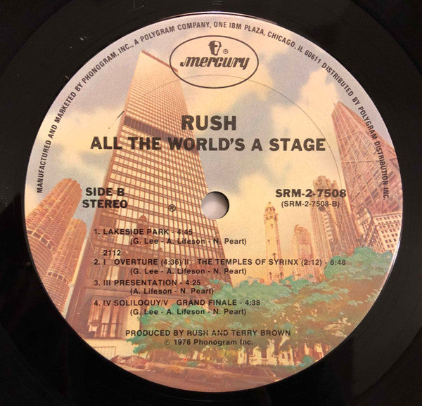 Rush : All The World's A Stage (2xLP, Album, RE, Gat)