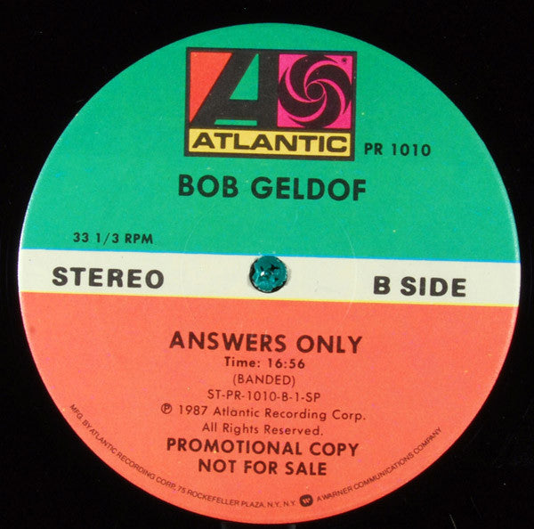 Bob Geldof : Questions & Answers (LP, Album, Promo)