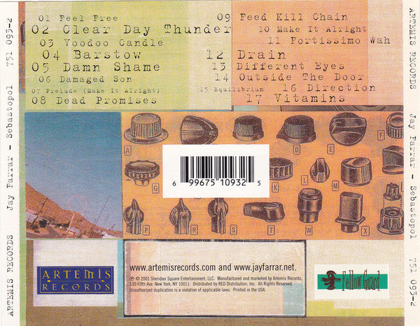 Jay Farrar : Sebastopol (CD, Album, Ltd)