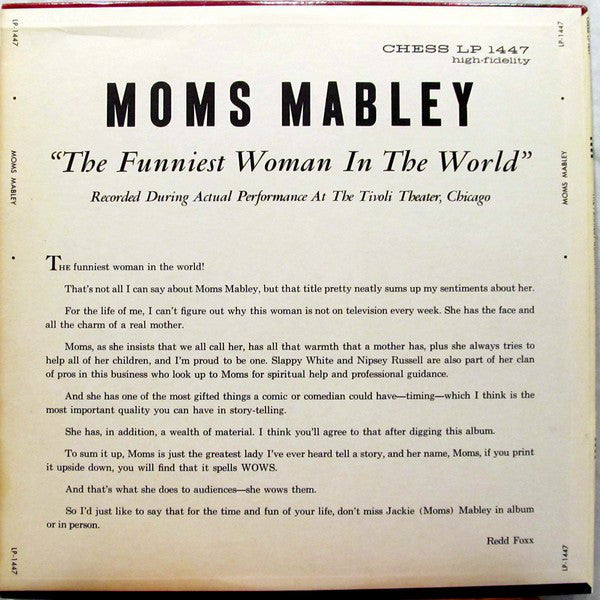 Moms Mabley : The Funniest Woman In The World (LP, Album)