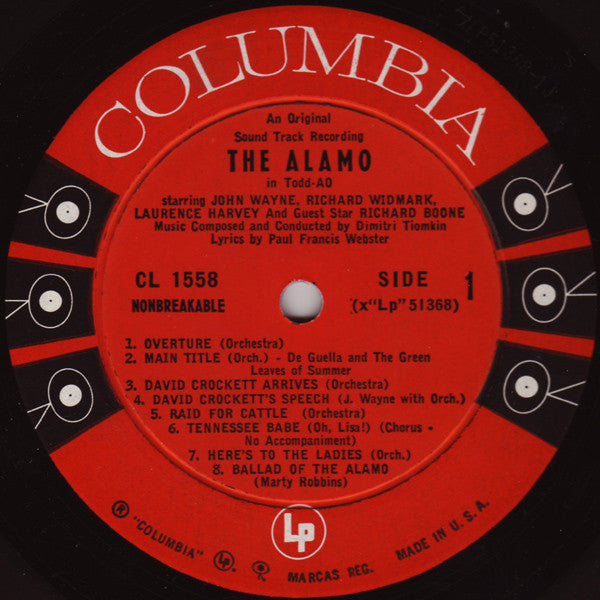 Dimitri Tiomkin : The Alamo (In Todd-AO) (LP, Album, Mono)