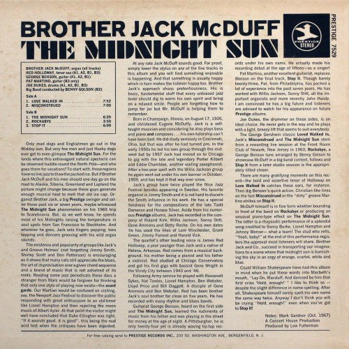 Brother Jack McDuff : The Midnight Sun (LP, Album)