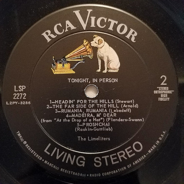 The Limeliters : Tonight: In Person (LP, Album)