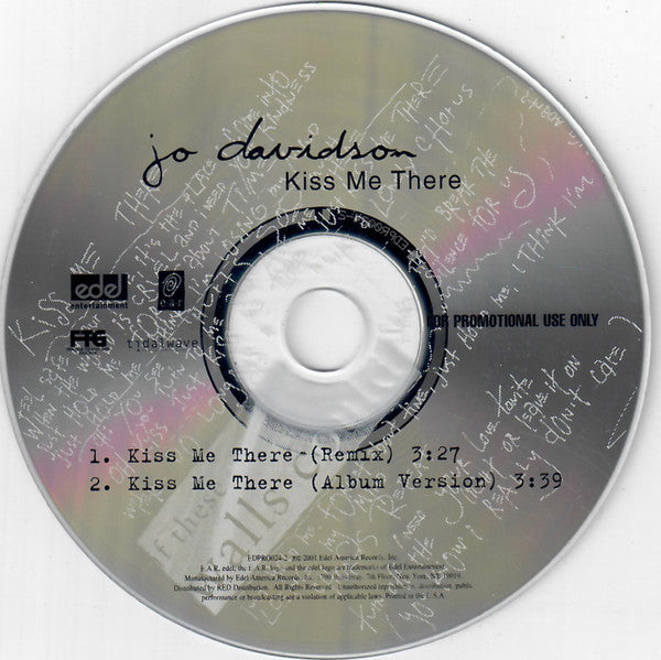 Jo Davidson : Kiss Me There (CD, Single, Promo)