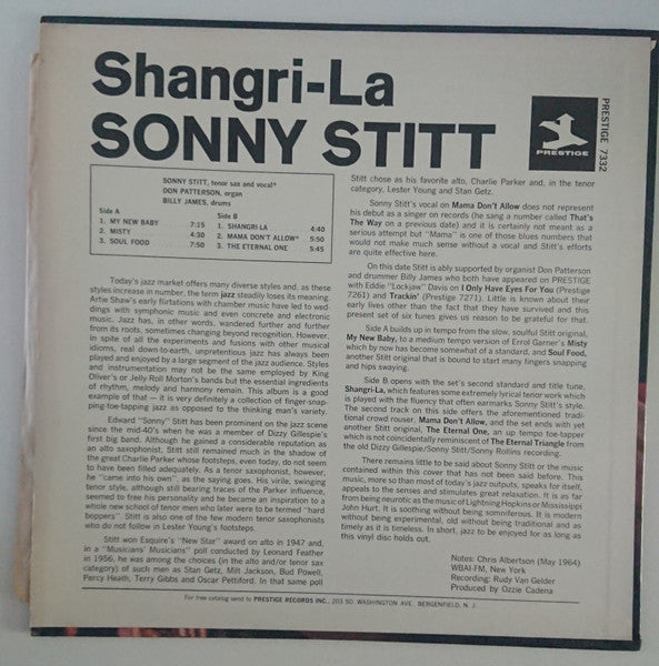 Sonny Stitt : Shangri-La (LP, Album)