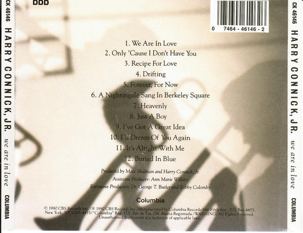 Harry Connick, Jr. : We Are In Love (CD, Album, Pit)