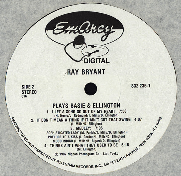 Ray Bryant : Ray Bryant Plays Basie & Ellington (LP, Album)