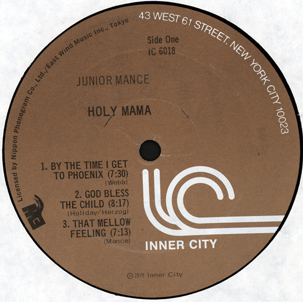 Junior Mance : Holy Mama (LP, Album)