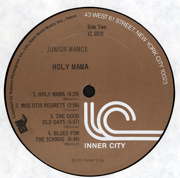 Junior Mance : Holy Mama (LP, Album)
