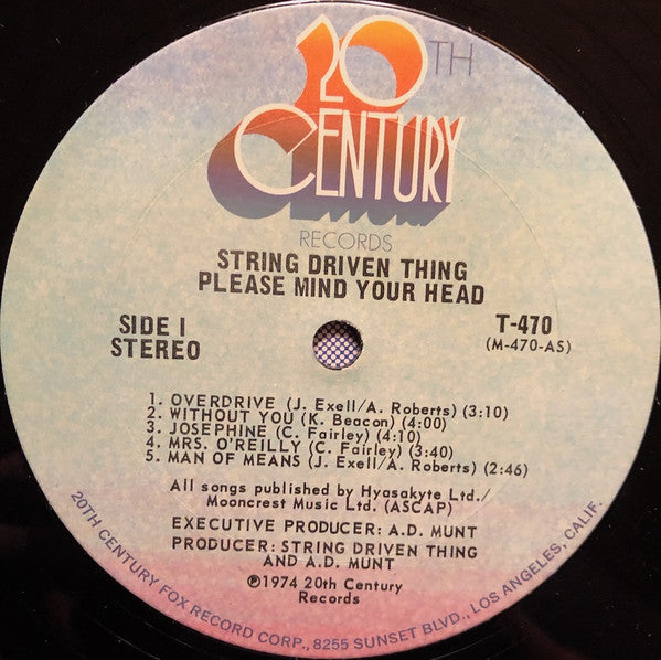 String Driven Thing : Please Mind Your Head (LP, Album)