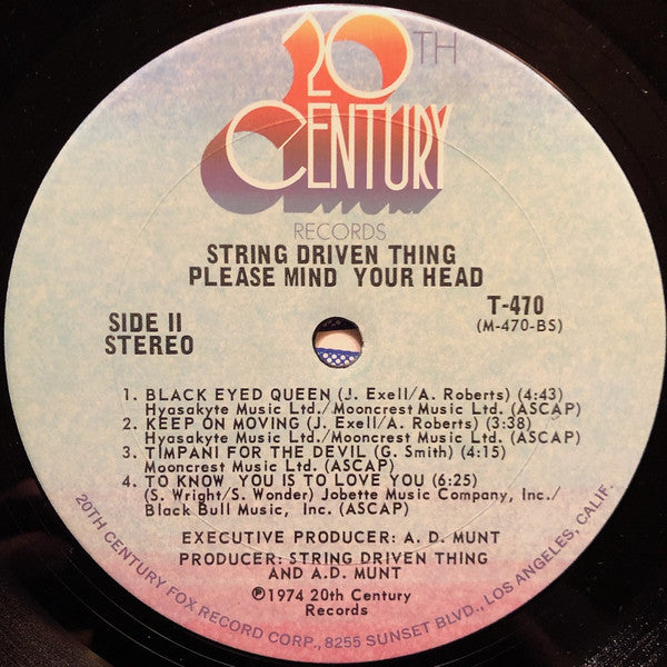 String Driven Thing : Please Mind Your Head (LP, Album)