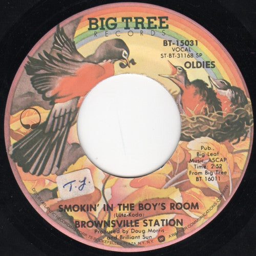 Brownsville Station : Smokin' In The Boy's Room / I'm The Leader Of The Gang (7", Single, Spe)