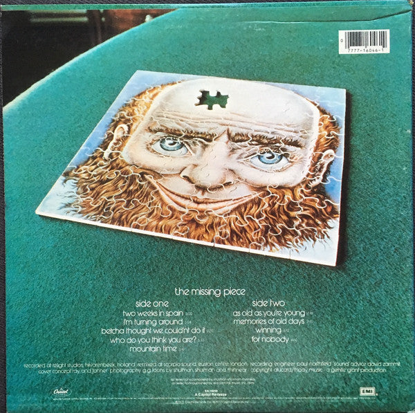 Gentle Giant : The Missing Piece (LP, Album, RE)