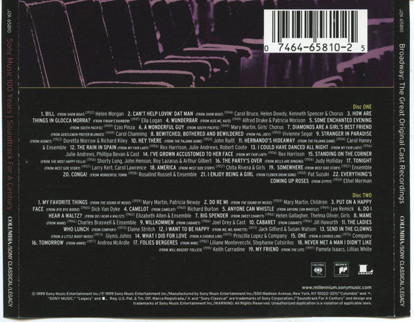 Various : Broadway: The Great Original Cast Recordings (2xCD, Comp)