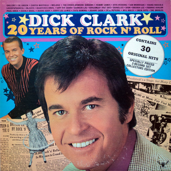 Dick Clark (2) : 20 Years Of Rock N' Roll (2xLP, Comp, Col + 7", S/Sided, Squ)