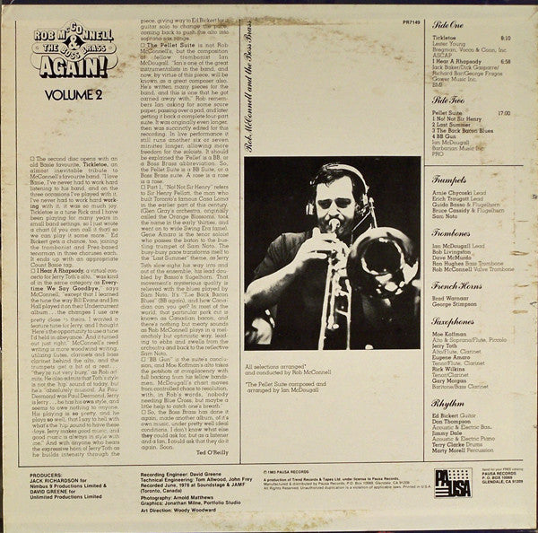 Rob McConnell & The Boss Brass : Again! Volume 2 (LP, Album)