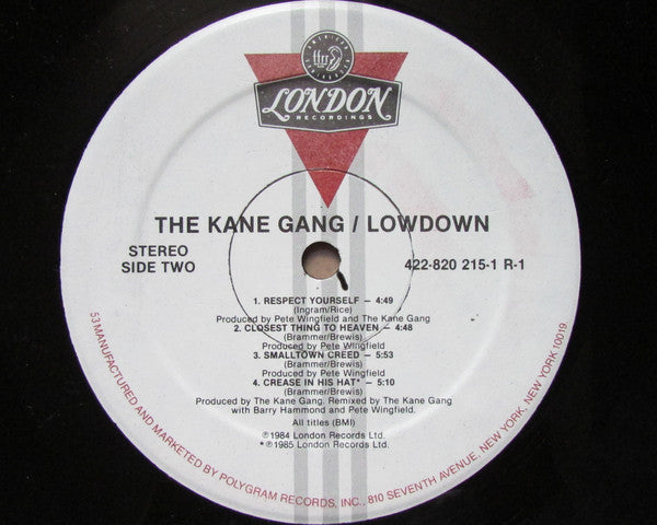 The Kane Gang : Lowdown  (LP, Album)