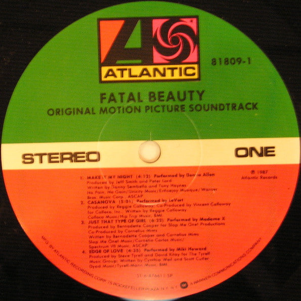 Various : Fatal Beauty (Original Motion Picture Soundtrack) (LP, Album)