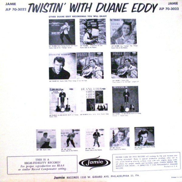Duane Eddy And The Rebels : Twistin' With Duane Eddy (LP, Album, Mono)