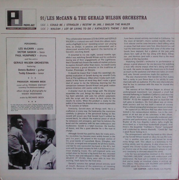 Les McCann & The Gerald Wilson Orchestra* : McCann / Wilson (LP, Album, Mono)